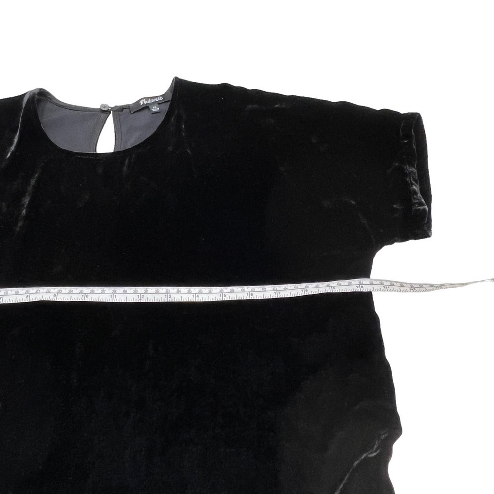 MADEWELL Black Velvet Flutter Sleeve Top Size S - Picture 7 of 9